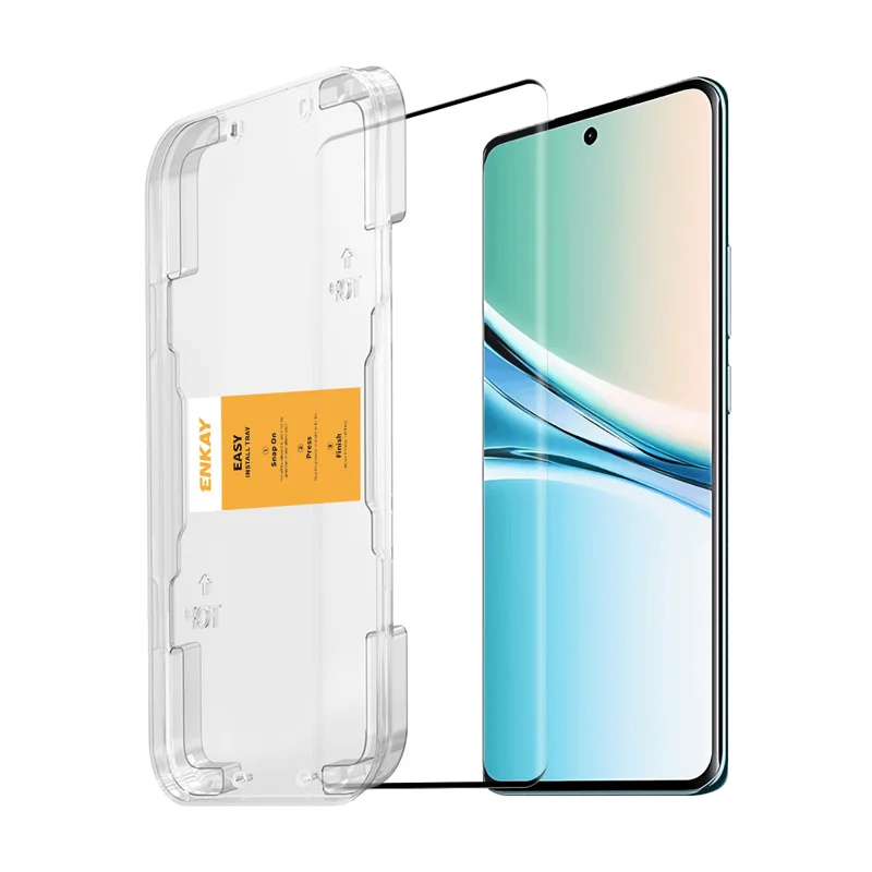 ENKAY HAT PRINCE For Xiaomi Poco M8 Pro 5G / Redmi Note 15 Pro+ 5G (Global) Screen Protector Silk Printing High Aluminium-Silicon Glass Film - Transparent - 1