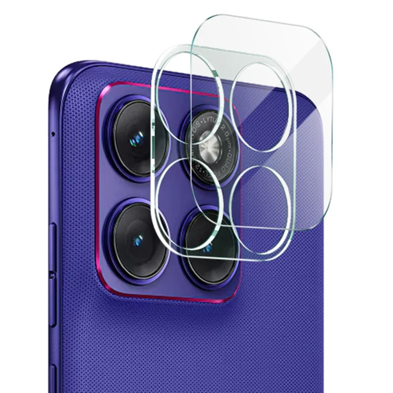 IMAK For Motorola Edge 70 Fusion+ 5G / Edge 70 Fusion 5G Tempered Glass Full Cover Camera Lens Protector + Acrylic Lens Cap - Transparent - 1