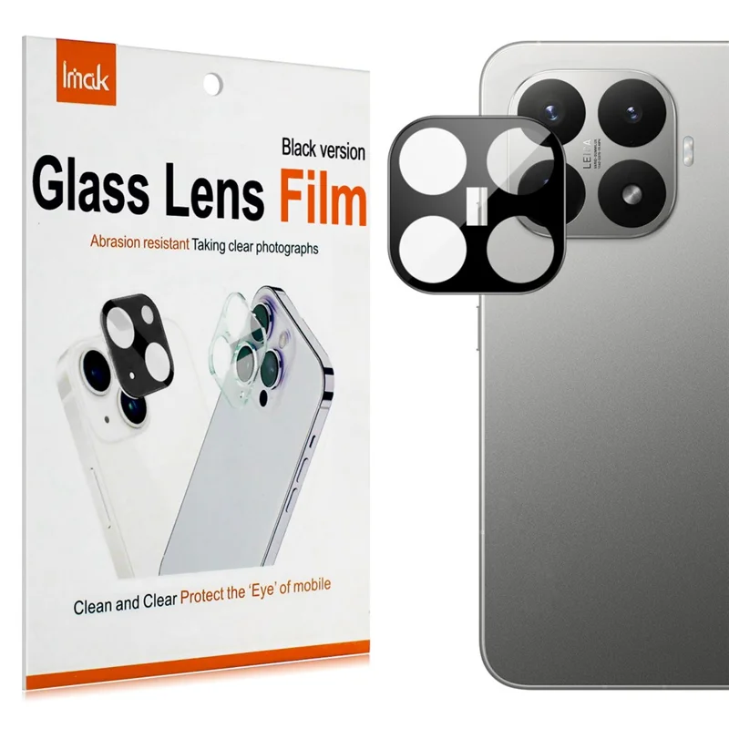 IMAK For Xiaomi 17T Camera Lens Protector Tempered Glass HD Clear Full Cover Lens Film - Black - 1