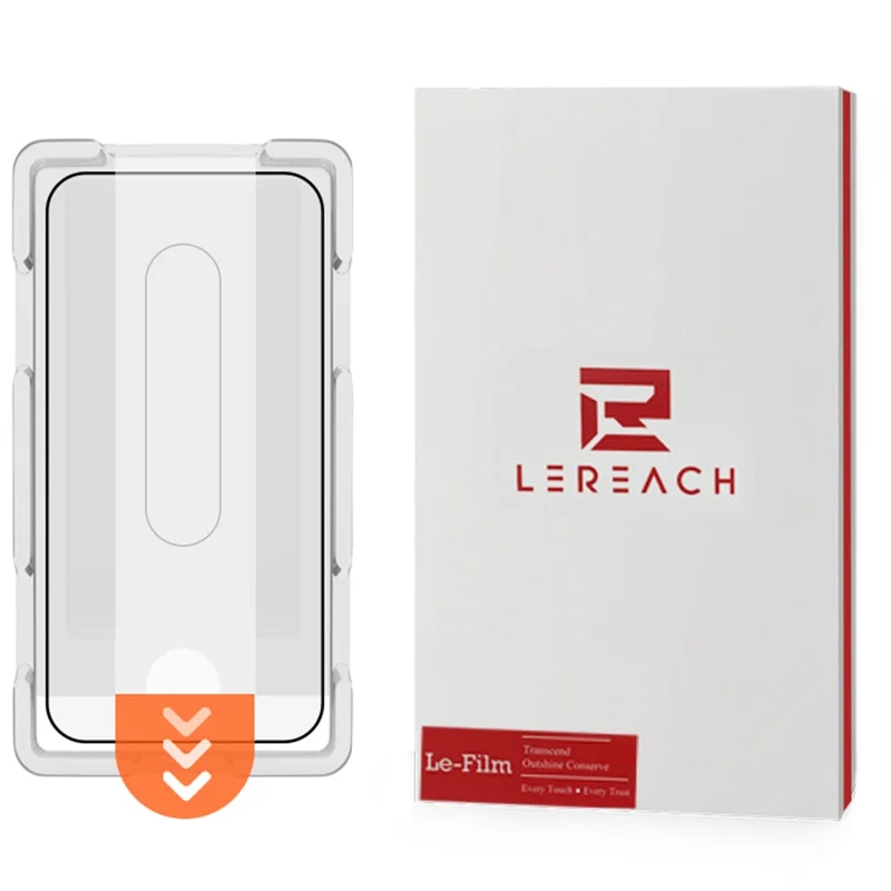 LEREACH For Xiaomi 17T Pro Tempered Glass Full Screen Protector Anti-Fingerprint Film with Dust-Free Installation Tool - Black - 1