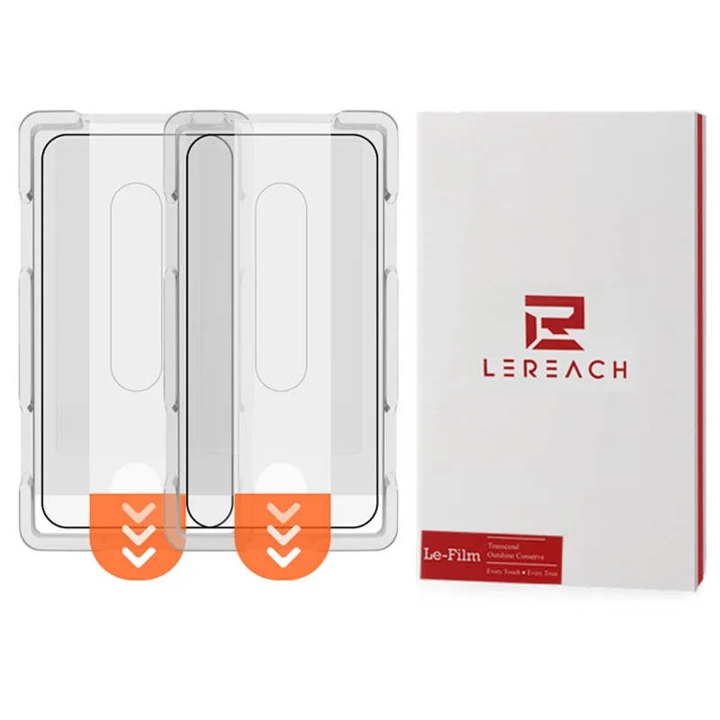 LEREACH 2Pcs For Xiaomi 17T Pro Tempered Glass Full Screen Protector Anti-Fingerprint Film with Dust-Free Installation Tool - Black - 1