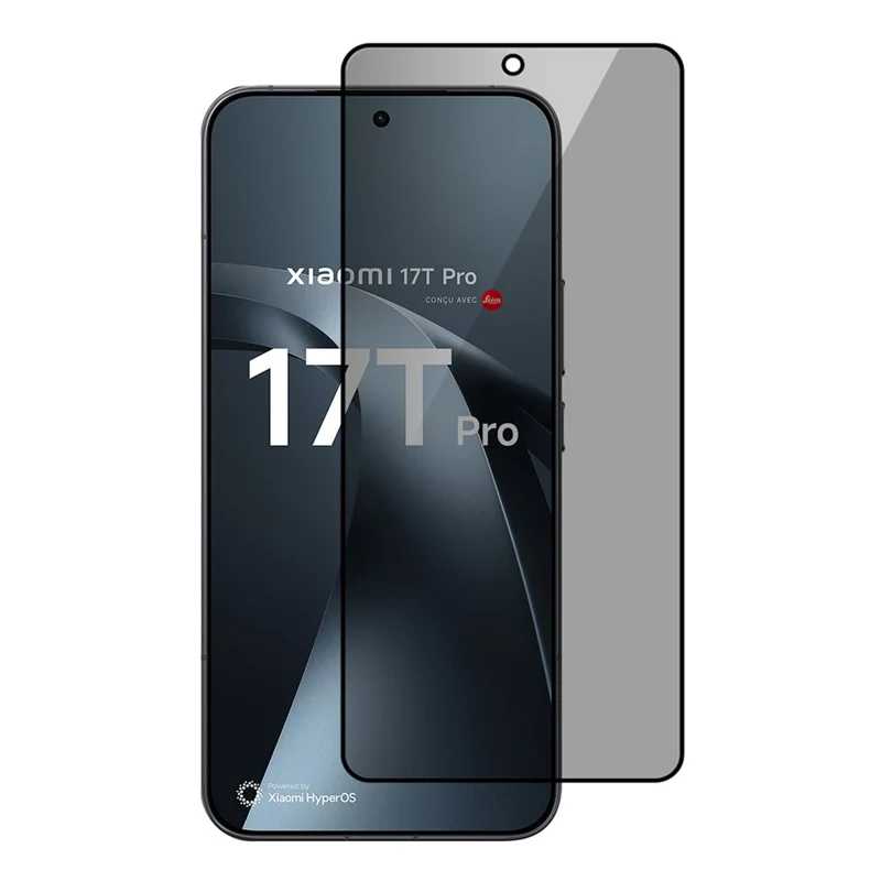 For Xiaomi 17T Pro Anti-Spy Full Screen Protector 0.18mm Full Glue Tempered Glass Film (Fingerprint Unlock Version) - 1