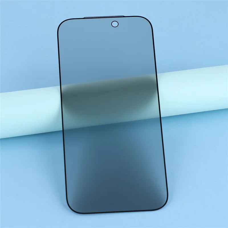 For iPhone 18 Pro Max Privacy Screen Protector Matte Silk Printing Anti-Spy Tempered Glass Film with Dust-Proof Mesh - Black - 4