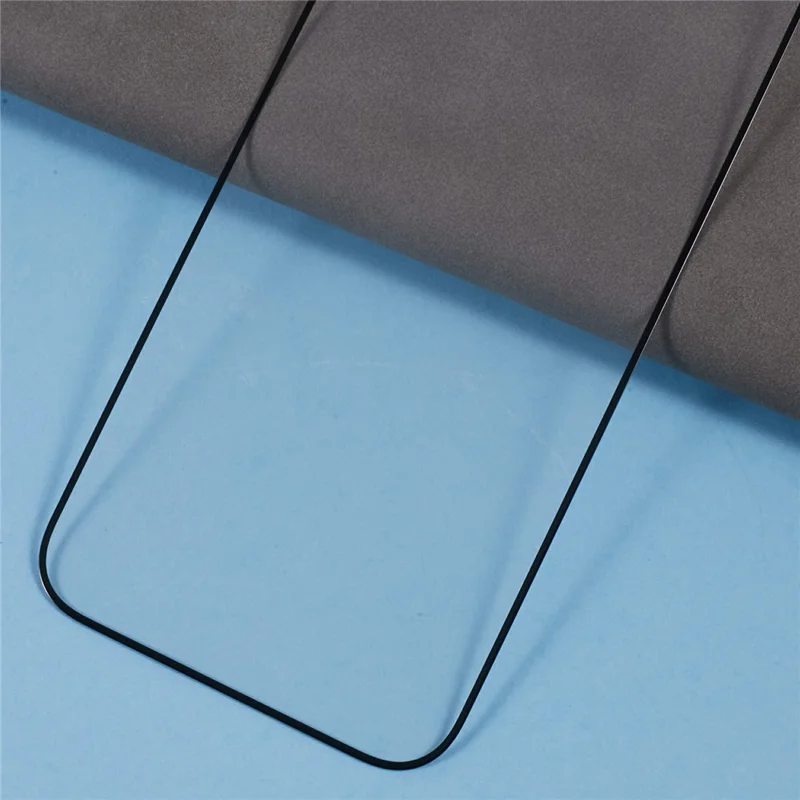 For iPhone 18 Pro Max Screen Protector Silk Print Full Glue 9D Tempered Glass Film - Black - 6