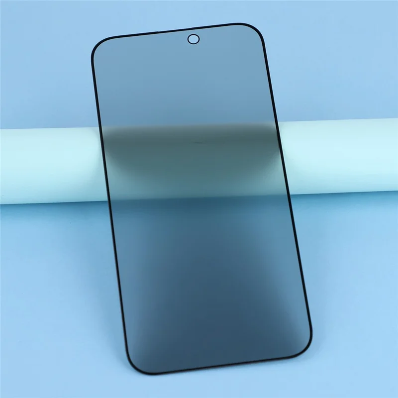 For iPhone 18 Pro Max Anti-spy Screen Protector Full Glue Bright Silk Printing Edge Matte Full Cover Tempered Glass Film - Black - 3