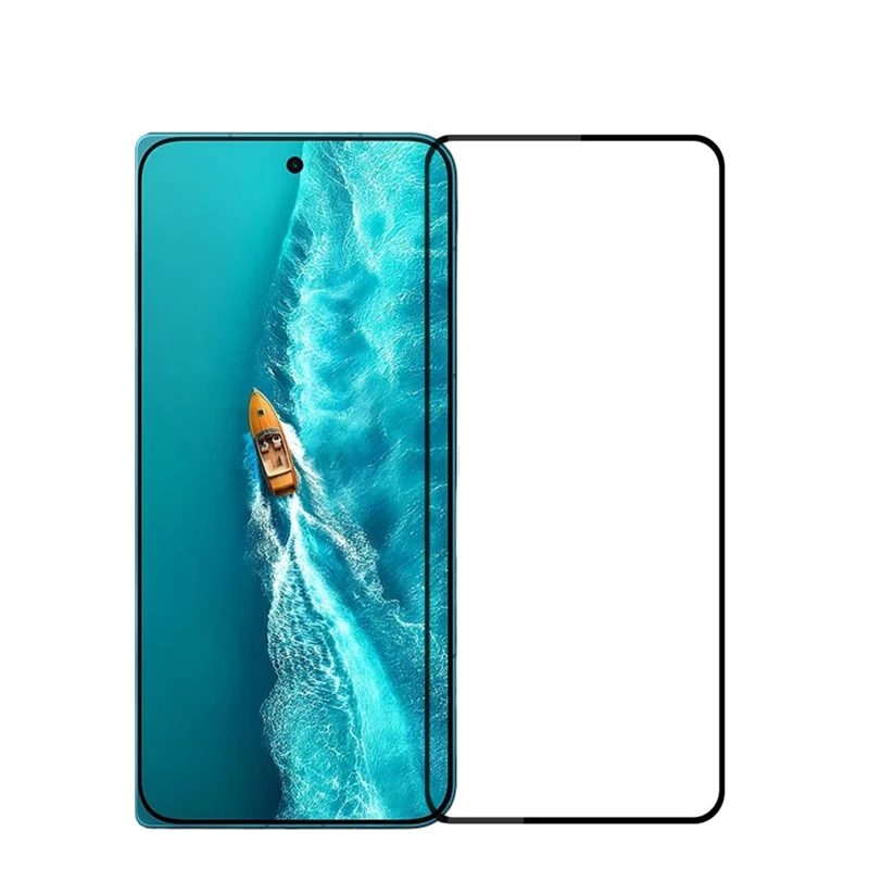 PINWUYO for vivo X Fold6 5G Tempered Glass Film JK Series-2 9H Full Glue Full Screen Protector - Black - 1