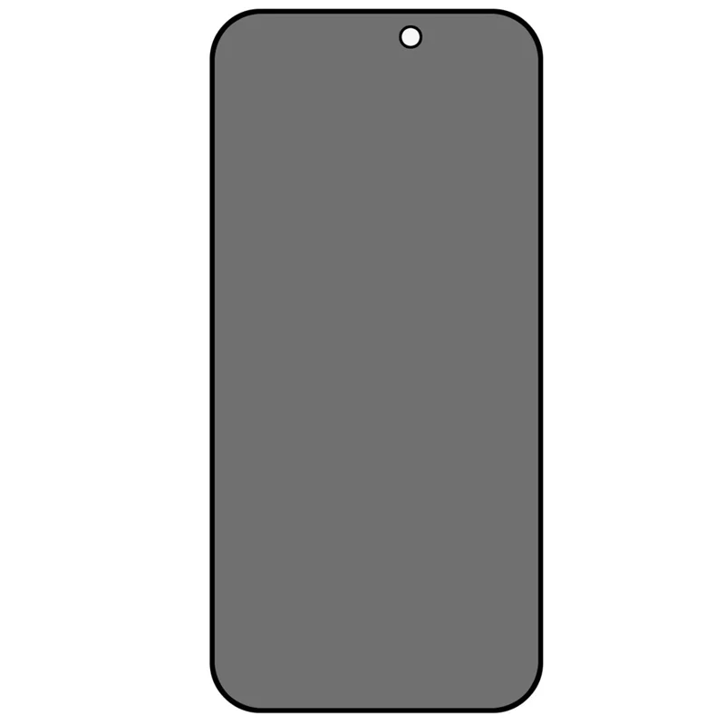 For iPhone 15 Full Coverage Anti-Spy Screen Protector Silk Printing Side Glue Tempered Glass Film - 2