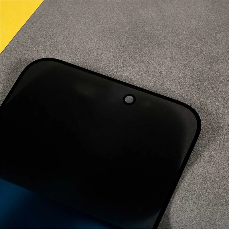 For iPhone 15 Full Coverage Anti-Spy Screen Protector Silk Printing Side Glue Tempered Glass Film - 5