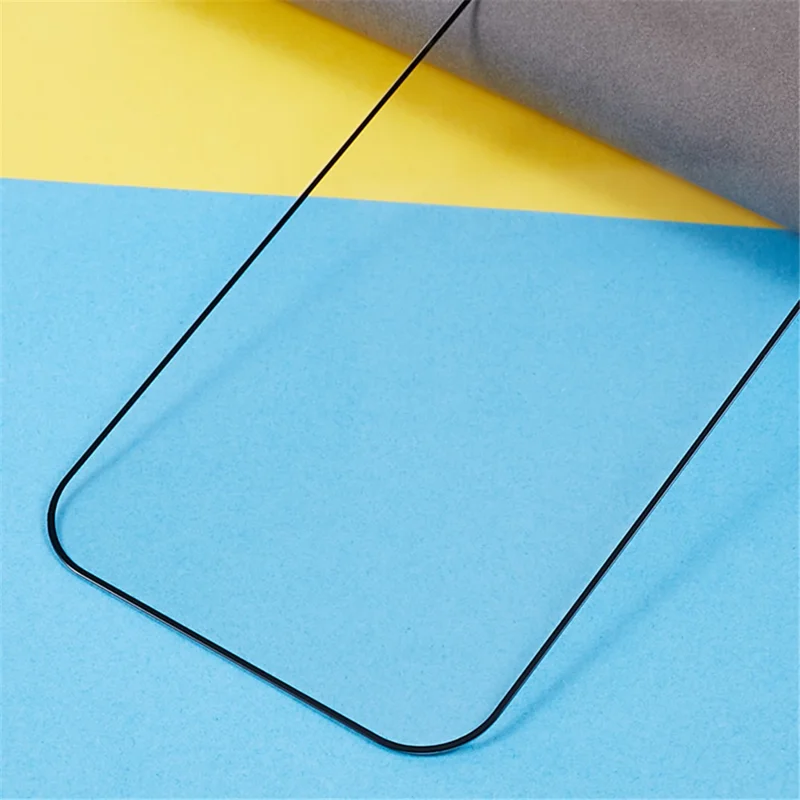 For iPhone 15 Pro Tempered Glass Screen Protector Full Coverage HD Clear Side Glue 9D Film - 5