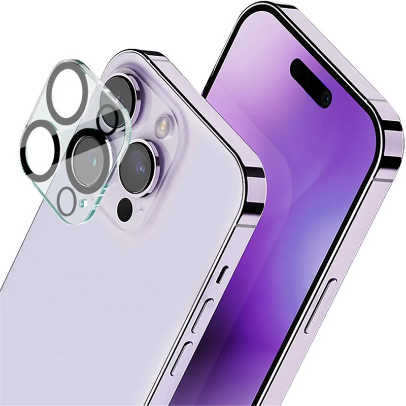 IMAK For iPhone 15 Pro / 15 Pro Max Tempered Glass Lens Protector Clear Integrated Lens Film + Acrylic Lens Cap - 4