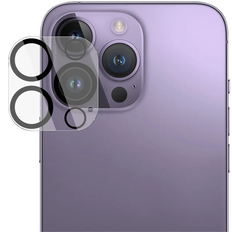 IMAK For iPhone 15 Pro / 15 Pro Max Tempered Glass Lens Protector Clear Integrated Lens Film + Acrylic Lens Cap - 5
