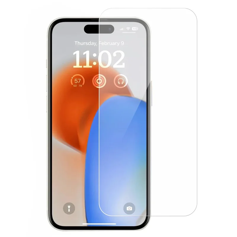 AMORUS For iPhone 15 Pro 2.5D Arc Edge High Aluminum-silicon Glass Film Ultra Clear Phone Screen Protector - 1