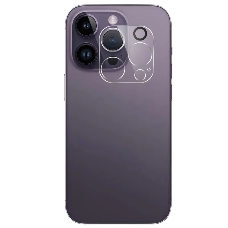 For iPhone 15 Pro Tempered Glass Screen Protector Anti-fingerprint Film + Camera Lens Protector - 2