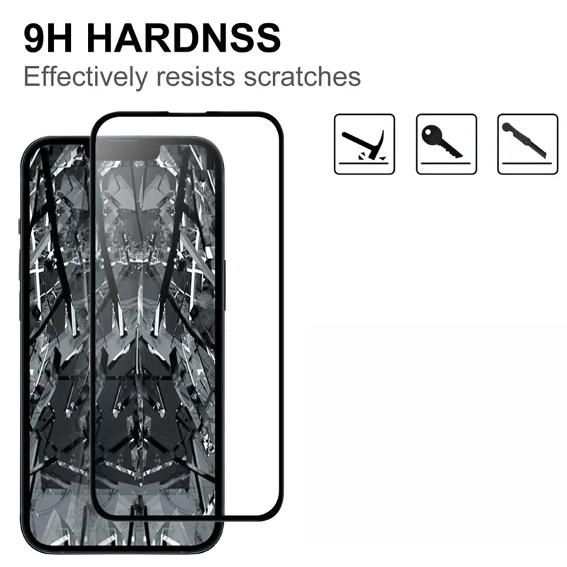 For iPhone 15 Plus HD Clear Dustproof Phone Screen Film Black Edge Full Glue AGC Glass Covering Protector - 3