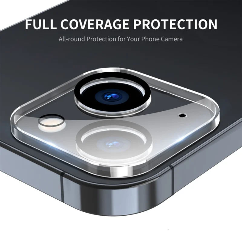ENKAY HAT PRINCE For iPhone 15 / 15 Plus Camera Lens Protector Tempered Glass High Transparency Lens Film - Black Circle - 2