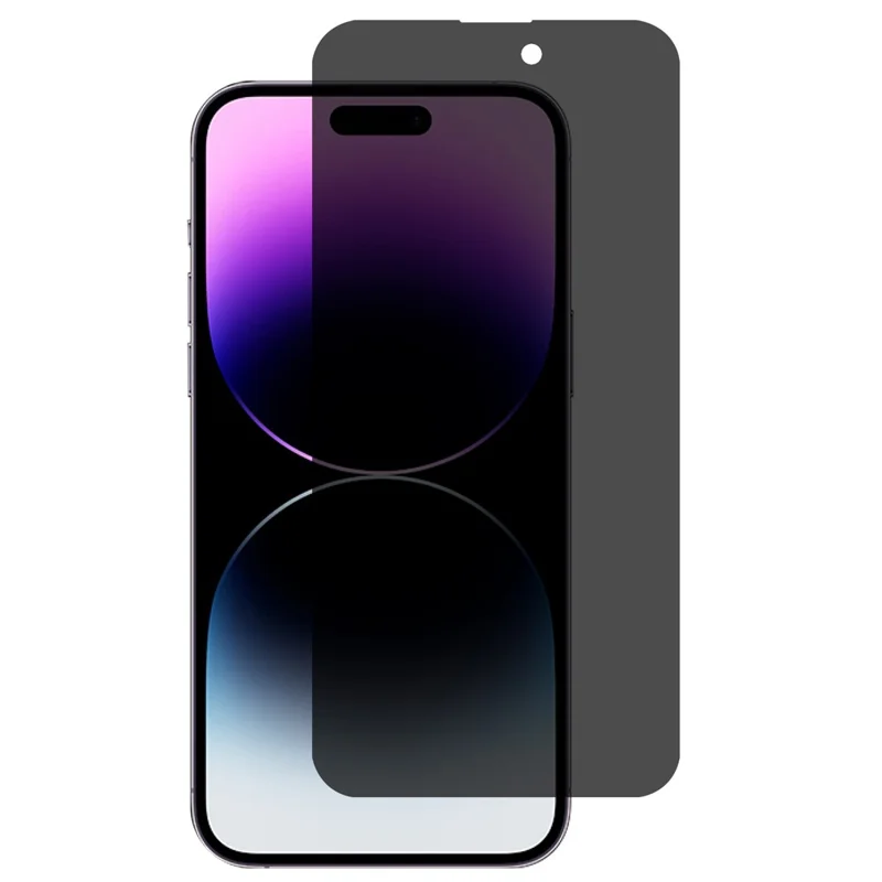 For iPhone 15 Pro Max Privacy Screen Protector 180-Degree Anti-Spy Tempered Glass Full Coverage Film - 1