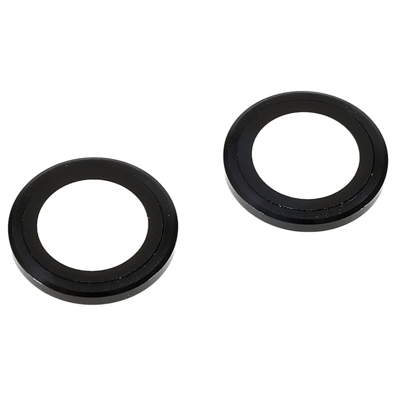 For iPhone 15 / 15 Plus Camera Lens Protector Set Tempered Glass+Metal CD Vein Lens Ring Cover Guard - Black - 3