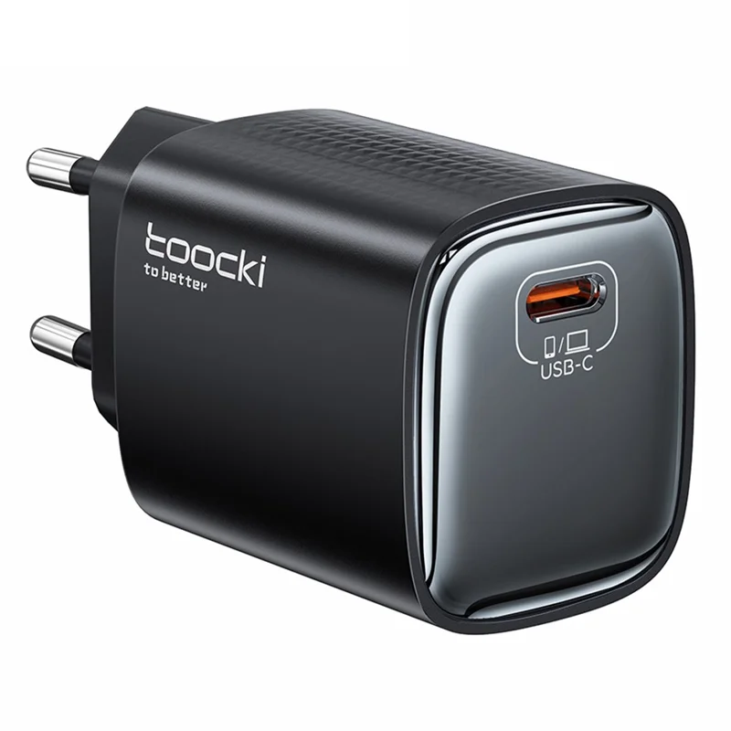 TOOCKI TCT45-22AB 45W GaN USB-C Fast Charger PD Quick Charging Wall Charger Adapter for iPhone iPad Samsung - EU Plug - 1