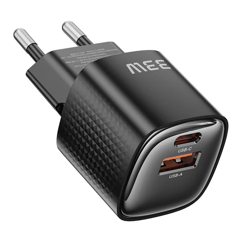 TOOCKI 33W Mini GaN Charger Dual Port USB-C+USB-A Fast Charging Power Adapter - EU Plug / TC22332 - 1