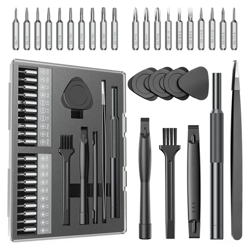 AXTH 29 in 1 Precision Screwdriver Set Bearing Steel Bits Magnetic Driver Tool Kit for Electronics Repair - 1