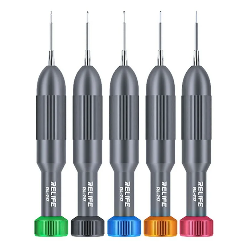 RELIFE RL-717A 5-in-1 Rocket-Head Design Screwdrivers Set S2 Steel Precision Bits Repair Tool for iPhone Android Electronics - 1