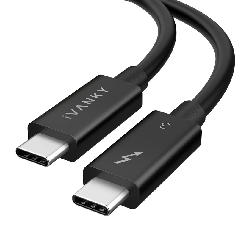 IVANKY 0.7m 5K / 60Hz Thunderbolt 3 USB-C Male to Male Cable PD 100W Fast Charging Wire - 1