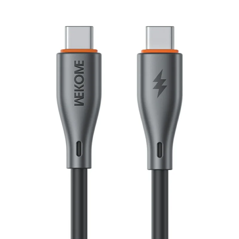 WEKOME WDC-117 Flash Series 1m Type-C to Type-C 65W Fast Charging 480Mbps Data Cable - Black - 1