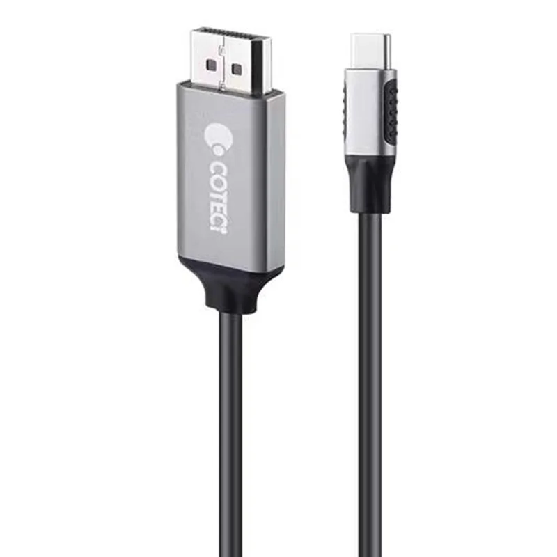COTECI OF-014 1.8m Type-C to DisplayPort 4K / 60Hz Adapter Cable for Phone Laptop Monitor Projector - Grey - 1