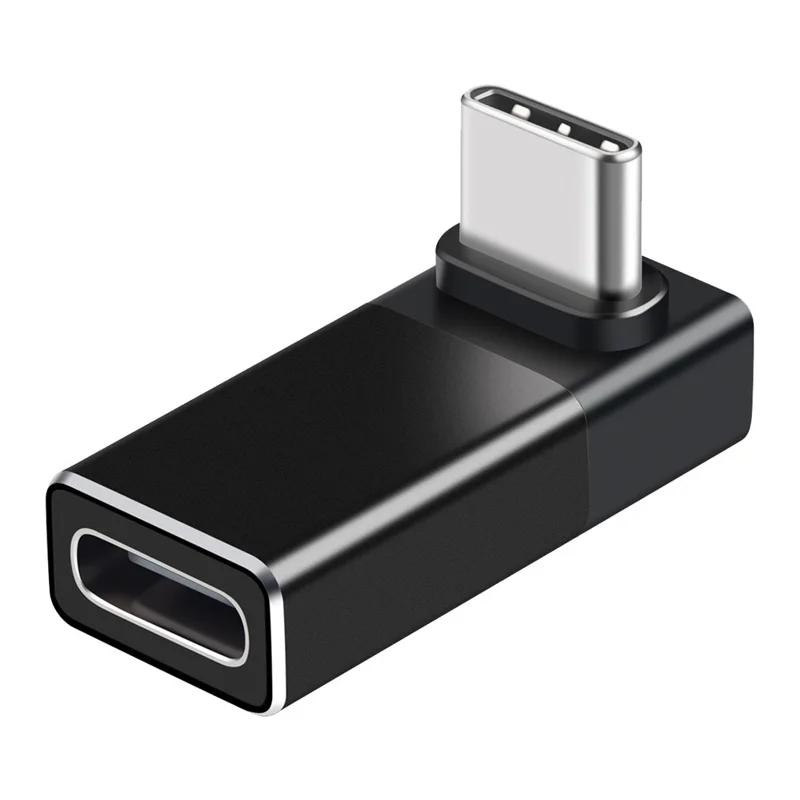 ENKAY ENK-AT133 90 Degree USB-C Male to Type-C Female Adapter 40Gbps 240W Fast Charging Converter - Black - 1