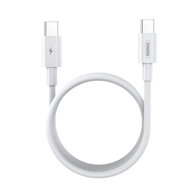 REMAX RC-183C 2m USB-C to USB-C Cable PD 100W Fast Charging Data Cable for Huawei / Xiaomi / Samsung - White - 1