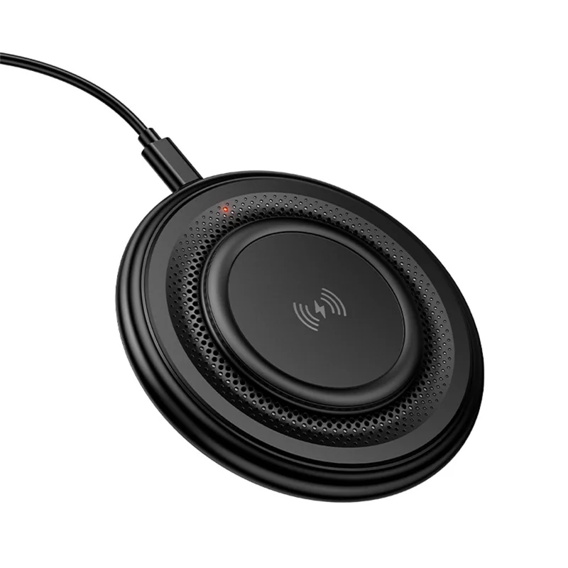 BOROFONE BQ40 Crown Desktop Wireless Fast Charger 15W Charging Station for Smartphones Earbuds - Black - 1