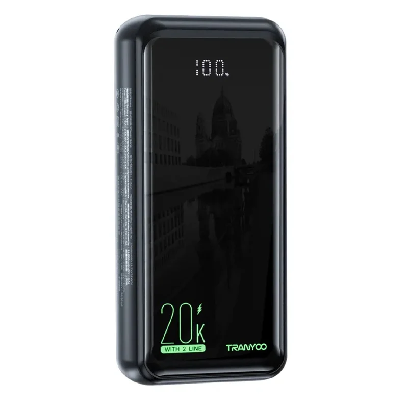 TRANYOO T-K17 20000mAh Portable Charger Fast Charging Power Bank Built-in Type-C + iP Cables - 1