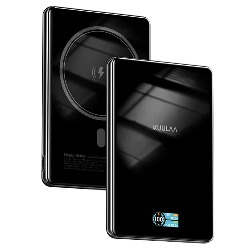 KUULAA KL-YD89 10000mAh Magnetic Portable Charger 15W Max Wireless Power Bank with Digital Display - 1