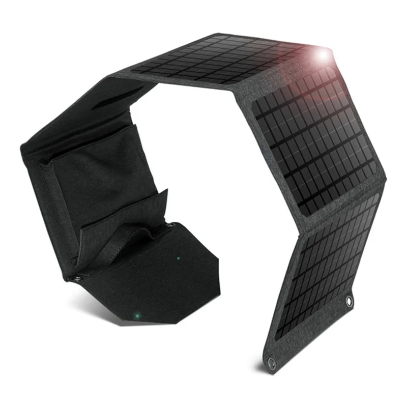 30W Foldable Solar Panel Dual USB 5-Folding Solar Panel Charger for Mobile Phone Camping Hiking - 1