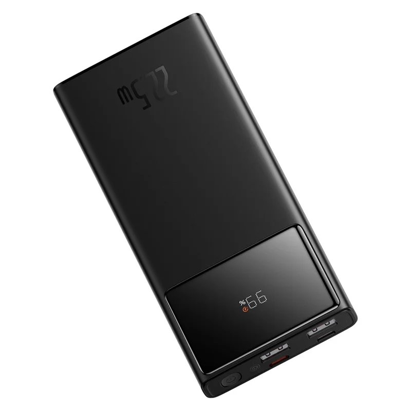 BASEUS Digital Display Fast Charging Power Bank 10000mAh 22.5W Portable Phone Charger External Battery Pack - Black - 1