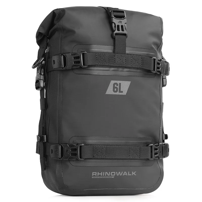RHINOWALK MT2206 6L Waterproof Motorcycle Side Storage Bag Motorbike Side Bumper Bag - Black - 1