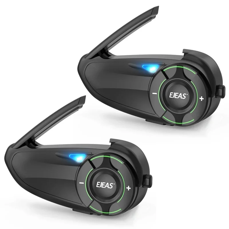 EJEAS Q8 1Pair Mesh3.0 Intercom Motorcycle Helmet Bluetooth-compatible Headset for 6 Riders (CE) - 1