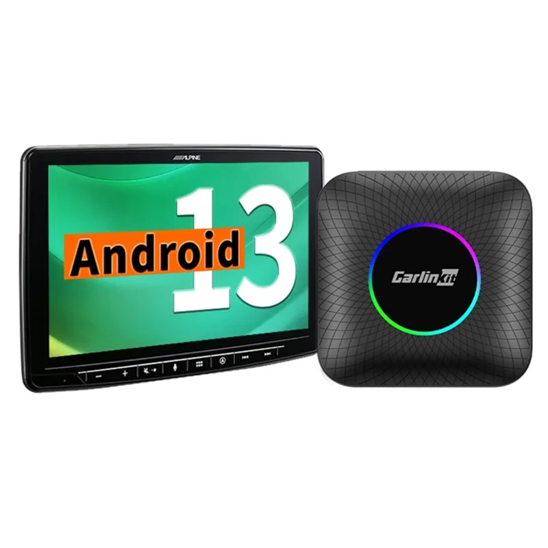 CARLINKIT Wired to Wireless Car Player Android Auto / Android 13.0 Qualcomm Octa-Core Box 8+128GB 3-in-1 Wireless Magic AI Box - EAU Version - 1