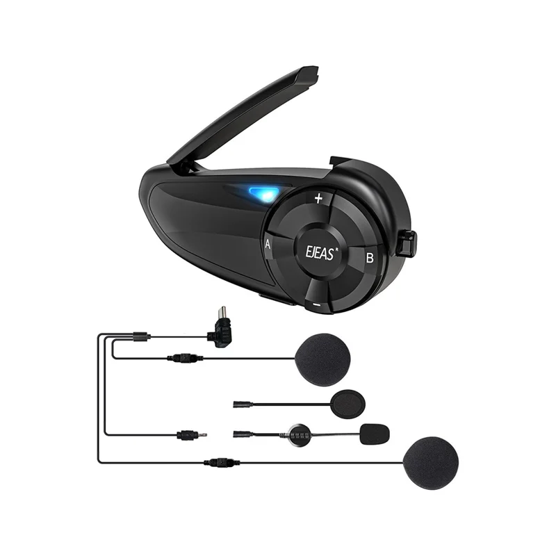 EJEAS Q7 800m Motorcycle Helmet Bluetooth-Compatible Intercom CVC Noise Canceling 7-Rider Walkie and Talkie - 1