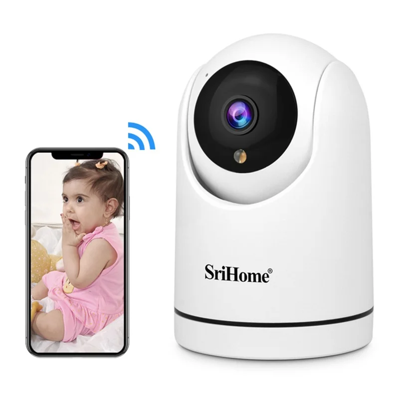 SRIHOME SH042 Two Way Audio PTZ IP Camera Indoor Baby Monitor Motion Detection 2MP WiFi Camera - US Plug - 1