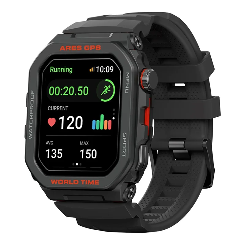 ZEBLAZE Ares GPS 1.75-inch Bluetooth-compatible Call Smart Watch GPS Positioning Health Monitoring Sports Watch - Black - 1