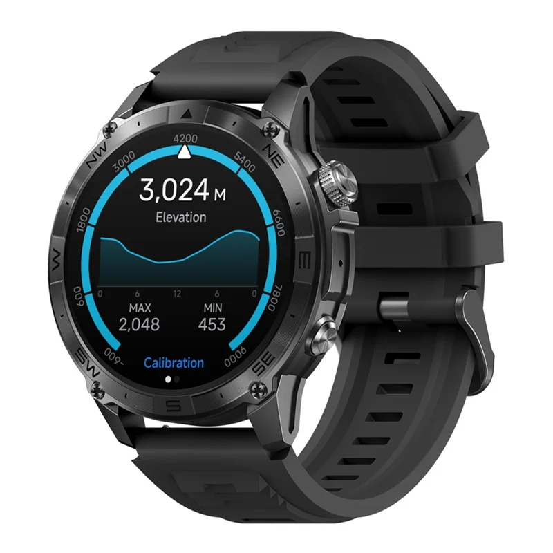 ZEBLAZE Stratos 2 Plus 1.43 Inch AMOLED Screen Outdoor Sports GPS Tracker Bluetooth-compatible Call Smart Watch - Black - 1