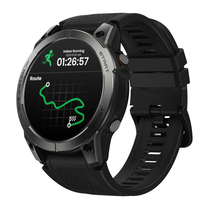 ZEBLAZE Stratos 3 Pro 1.43-inch Bluetooth-compatible Call Health Monitor GPS Sports Smart Watch - Black - 1