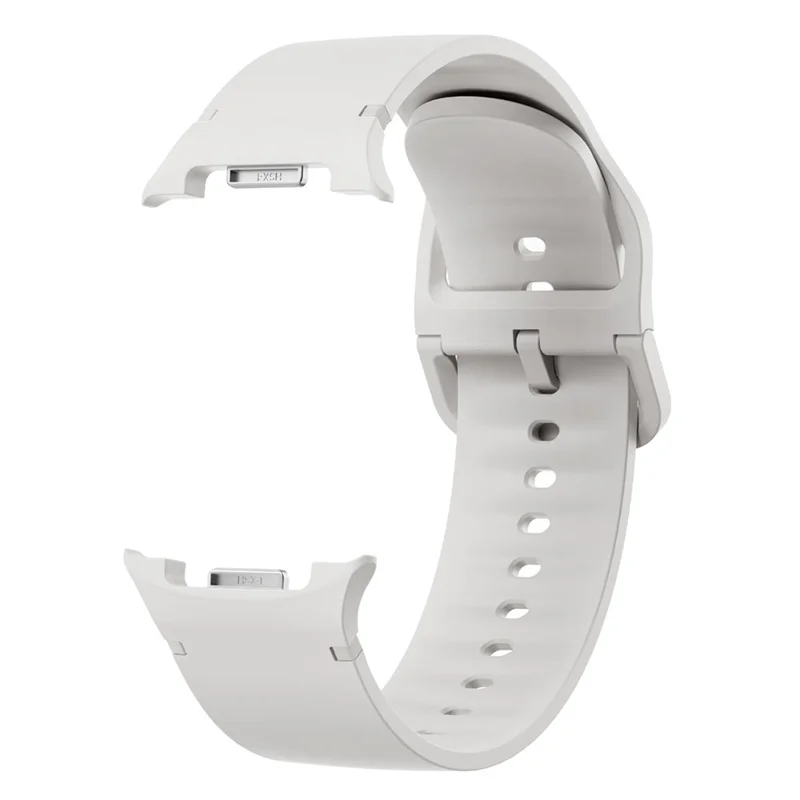 KALEBOL Silicone Watch Band for Samsung Galaxy Watch8 44mm / 40mm / Watch8 Classic 46mm Solid Color Wrist Strap - Ivory White - 1