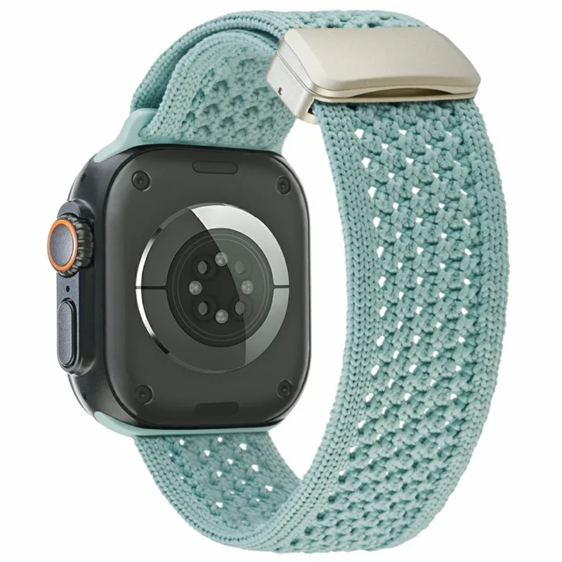 LEMONDA Watch Band For Apple Watch Ultra 3 2 1 49mm / Series 11 10 46mm / 9 8 7 45mm / SE3 SE2 SE 6 5 4 44mm / 3 2 1 42mm Breathable Woven Nylon Strap - Mint Green - 1