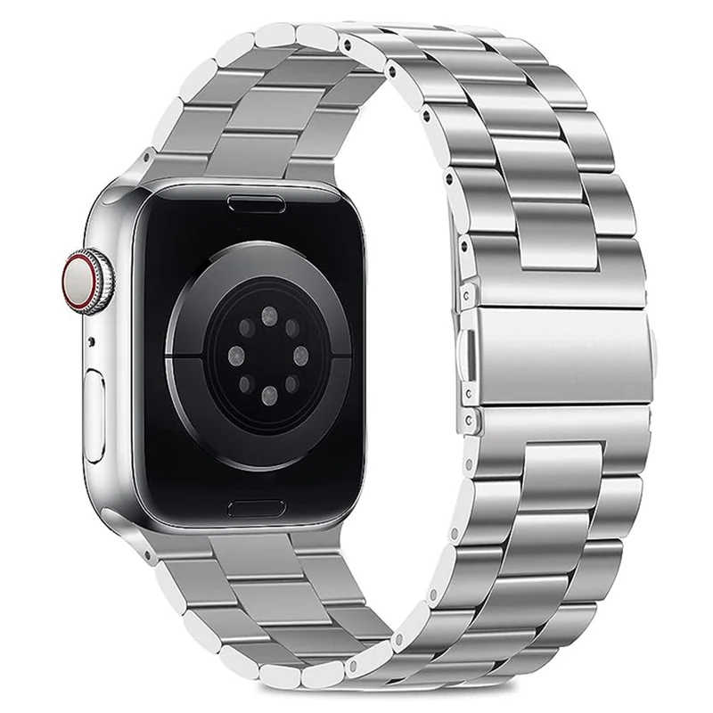 KALEBOL Watch Band For Apple Watch Series 11 10 42mm / 9 8 7 41mm / SE3 SE2 SE 6 5 4 40mm / 3 2 1 38mm Stainless Steel Strap - Silver - 1