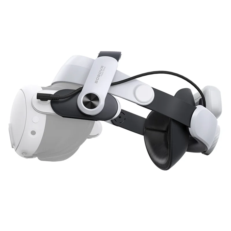 BOBOVR M3 Pro VR Head Strap for Meta Quest 3S / Quest 3 with Magnetic Detachable 5200mAh Battery Pack - 1