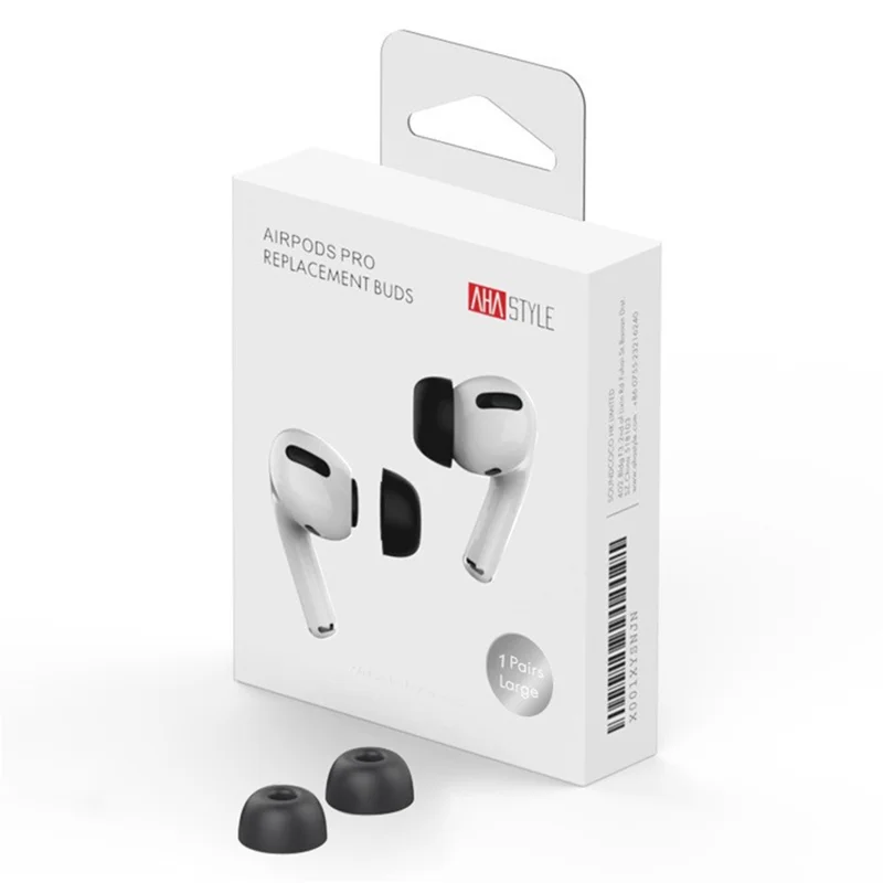 AHASTYLE WE38 1 Pair Size S for AirPods Pro 3 Ear Tips Memory Foam Soft Comfortable Replacement Earbuds - Black - 1