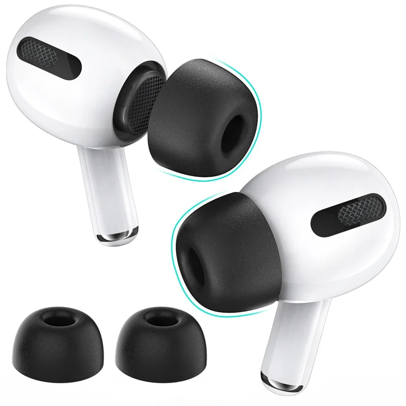 AHASTYLE WG28 1 Pair Earphone Eartip for Apple AirPods Pro / Pro 2 Memory Foam Earbud Cover Cap Replacement, Size: M - 1