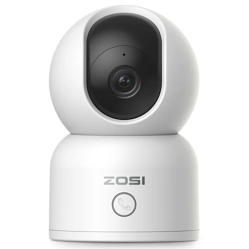 ZOSI C518 1080P Security Camera 2MP Indoor WiFi Pan Tilt AI Human Detection Auto Tracking Night Vision Two-Way Audio Safety Camera - White / EU Plug - 1